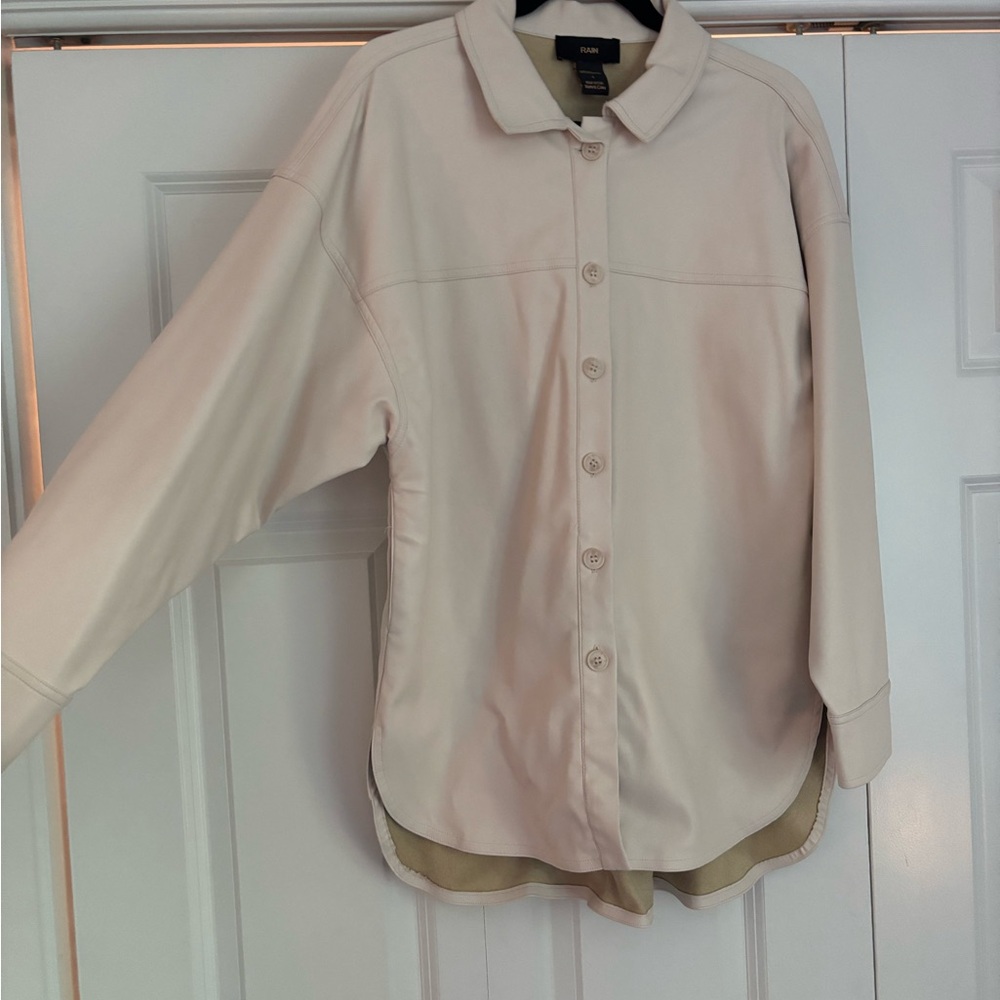 Rain Cream Button-Down Women's Shacket